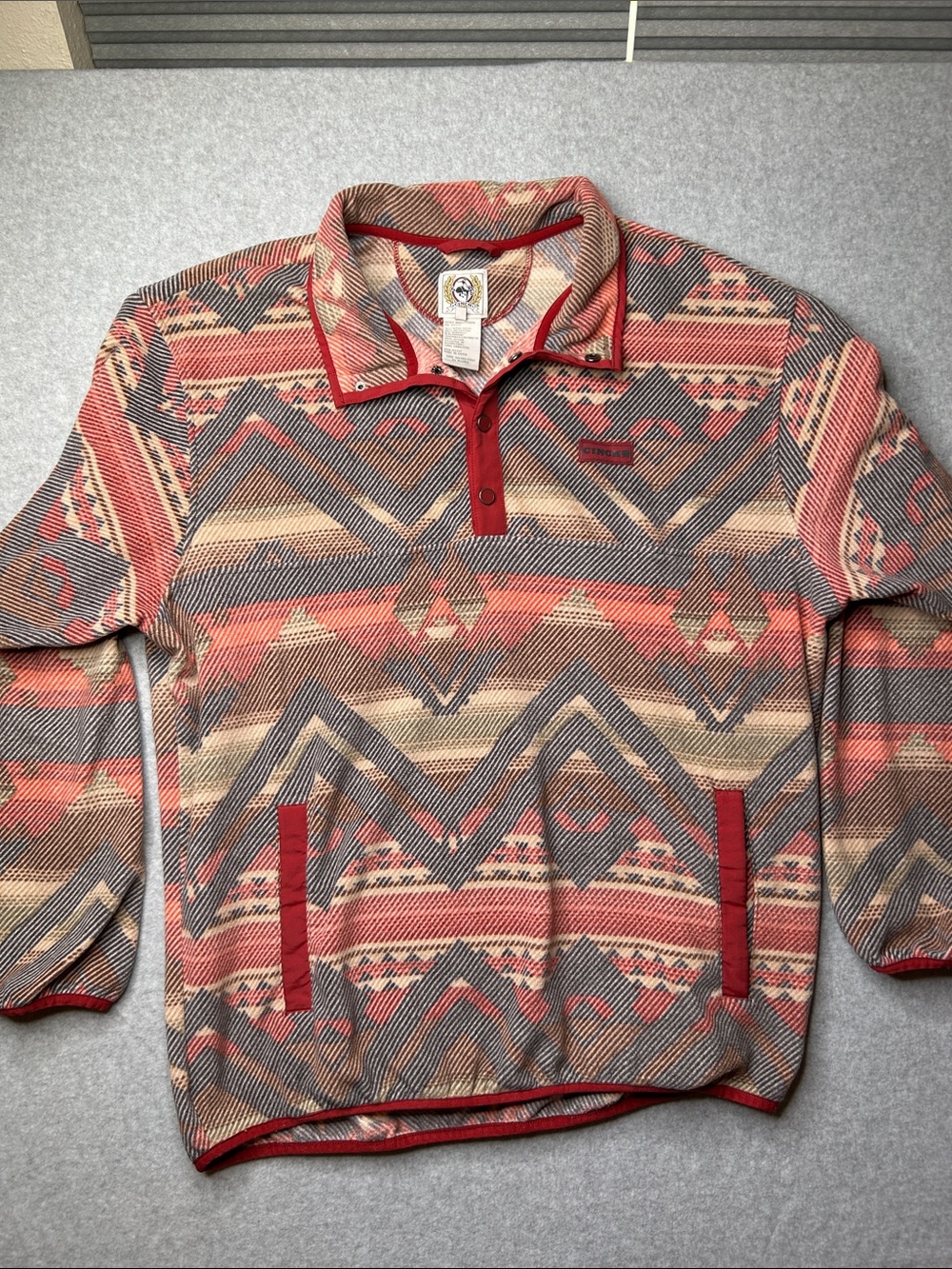 Cinch Red Multi Aztec Pullover‎ Sweater